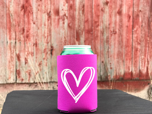 White Heart - Koozie or Pocket