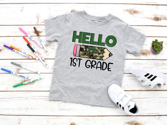 Hello school camo *you choose grade* *DREAM TRANSFER* DTF