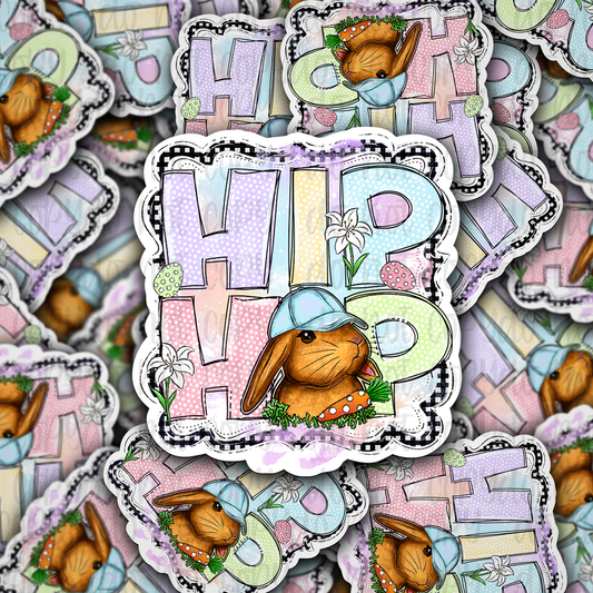 Hip Hop Easter bunny Die cut sticker 3-5 Business Day TAT