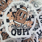 Hustle hit and never quit football retro Die cut sticker 3-5 Business Day TAT.