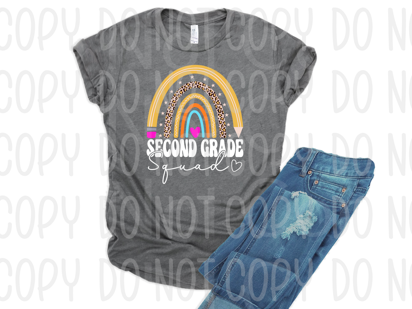 Grade squad school pencil rainbow *DREAM TRANSFER* DTF