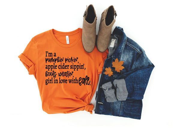 I'm a pumpkin pickin' girl in love with fall