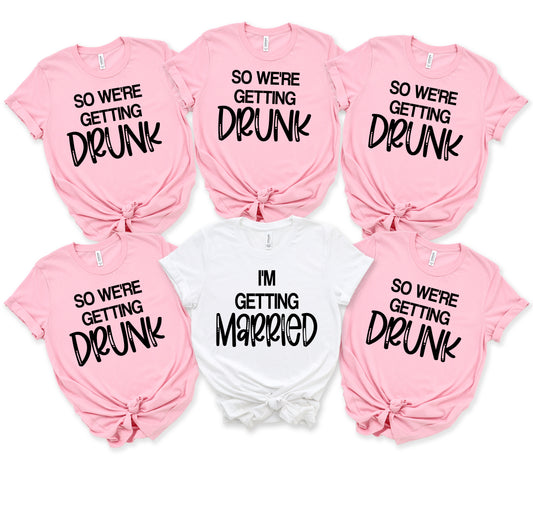 I'm getting married OR so we're getting drunk *Choose from drop down menu*