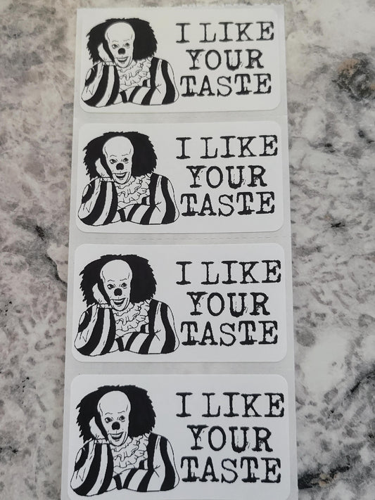 I like your taste clown Halloween 50 OR 100 count