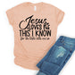 Jesus loves me this I know for the bible tells me so