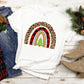 Leopard buffalo plaid rainbow with Christmas tree *DREAM TRANSFER* DTF