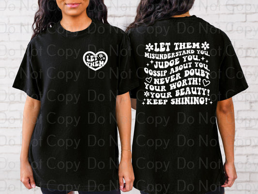 Let them white front and back set  *DREAM TRANSFER* DTF