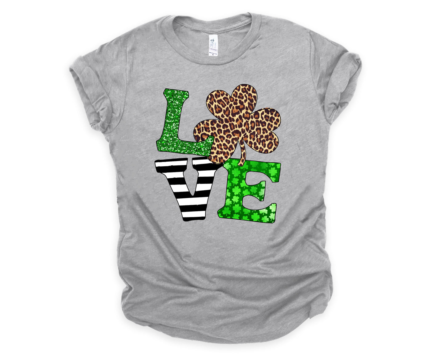 Love leopard shamrock clover St. Patrick's Day  *DREAM TRANSFER* DTF