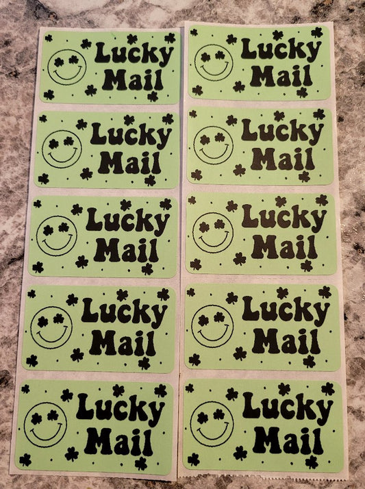 Lucky Mail St Patrick's Day with clovers 50 OR 100 count