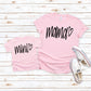 Mama or Mini with heart *Choose size from drop down menu*