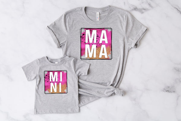 Mama or Mini pink and gold *Choose from drop down menu*  *DREAM TRANSFER* DTF