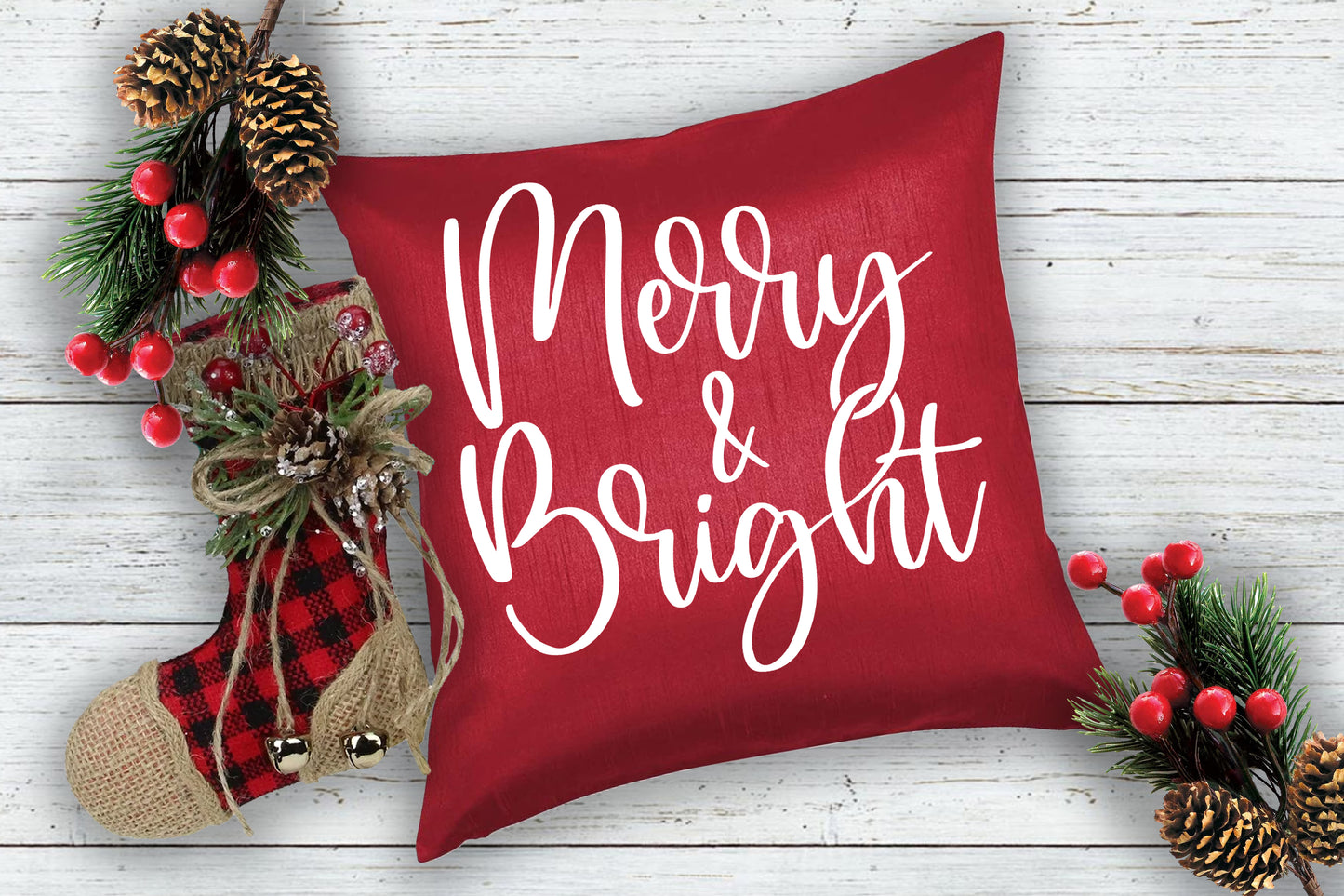 Merry and Bright - pillow size
