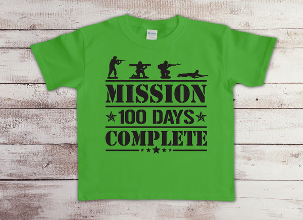 Mission 100 days complete - toddler/youth size