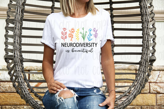 Neurodiversity is beautiful black *DREAM TRANSFER* DTF