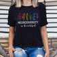 Neurodiversity is beautiful white *DREAM TRANSFER* DTF