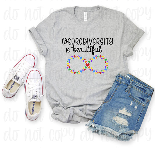 Neurodiversity is beautiful with hearts *DREAM TRANSFER* DTF