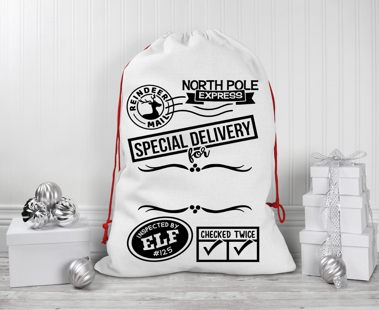 North Pole Special Delivery - Santa sack size