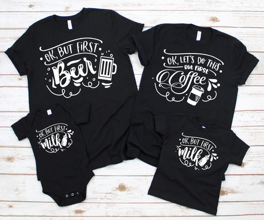 Ok but first beer, coffee OR milk *Choose from drop down menu*