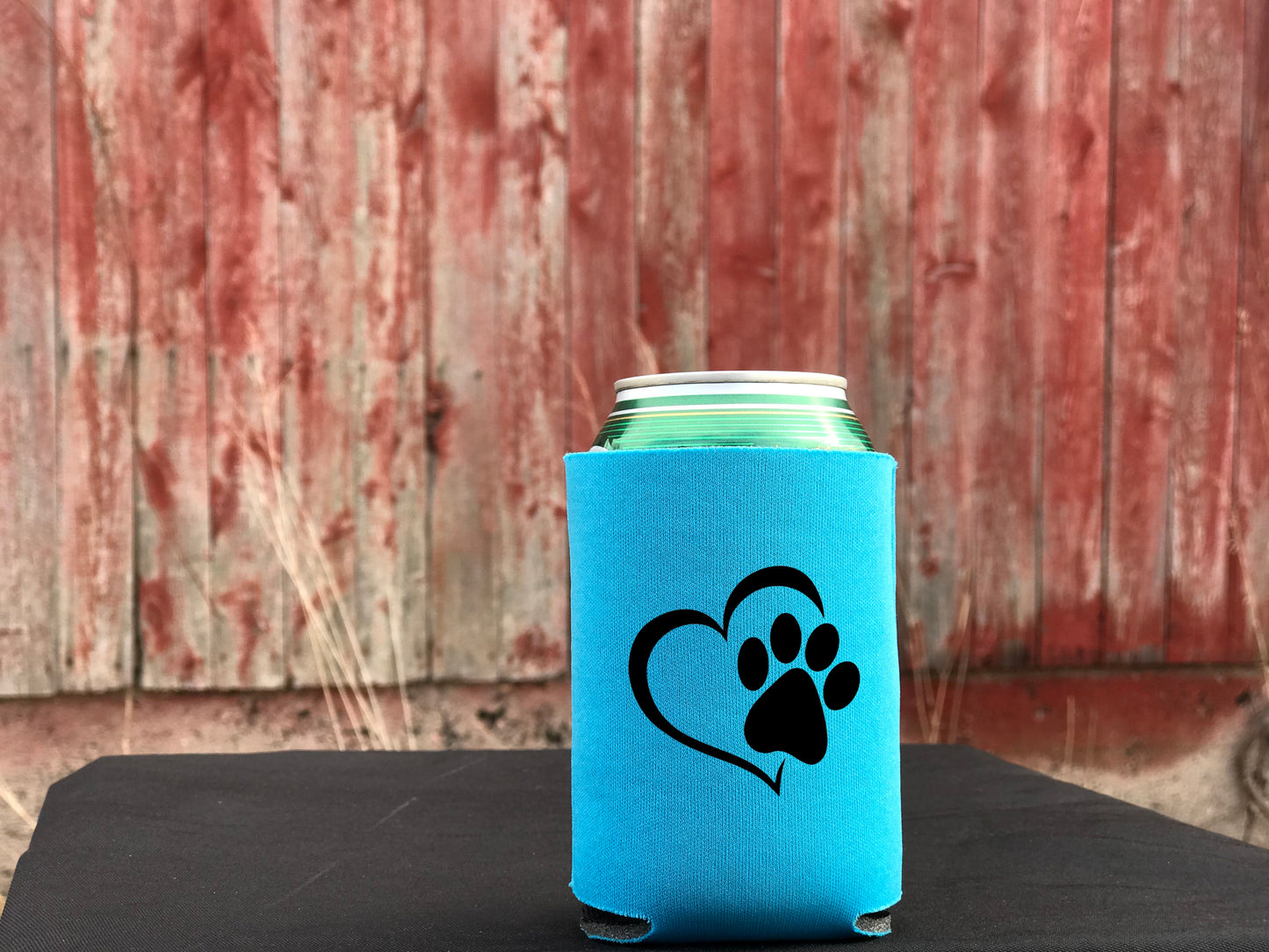 Paw heart Koozie or Pocket size