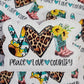 Peace love country boots Die cut sticker 3-5 Business Day TAT.
