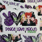 Peace love witches Die cut sticker 3-5 Business Day TAT.
