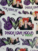 Peace love witches Die cut sticker 3-5 Business Day TAT.