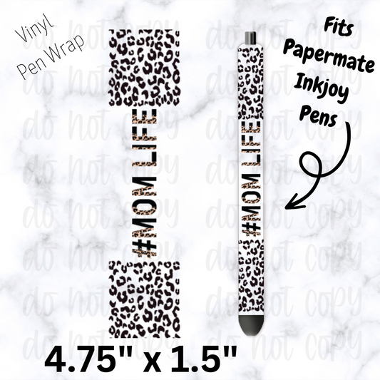Momlife black and brown leopard pen wrap