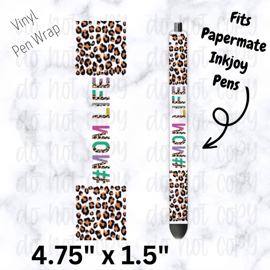Momlife multicolor leopard pen wrap