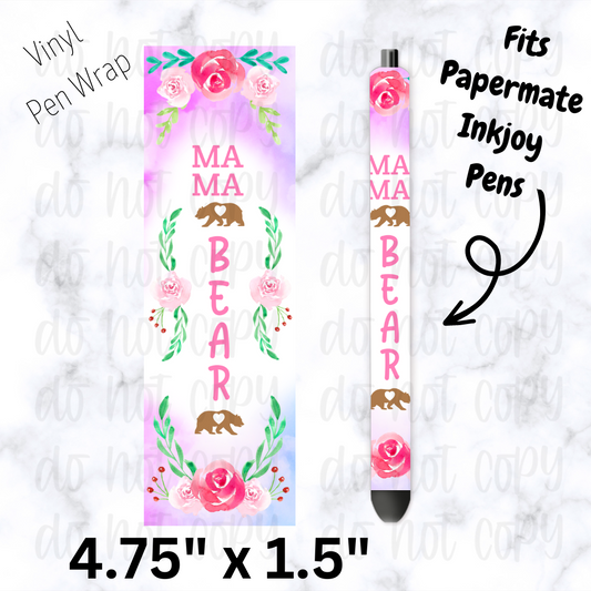 Mama bear purple pen wrap