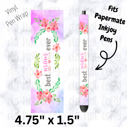 Best Mom ever purple pen wrap