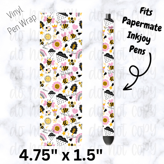 Bee true bee happy pen wrap