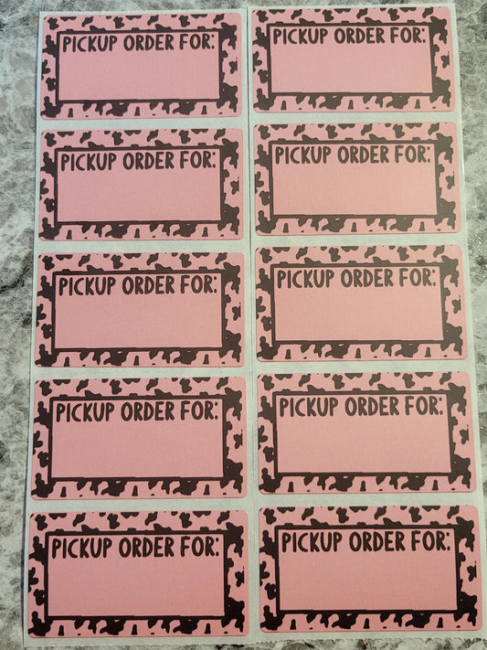 Pickup order for cow print border 50 OR 100 count