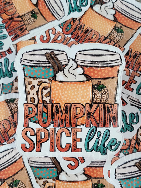 Pumpkin spice life coffee Die cut sticker 3-5 Business Day TAT.