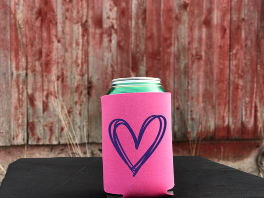 Purple heart- Koozie or Pocket