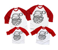 Santa Face - Color in *Choose size from drop down menu*
