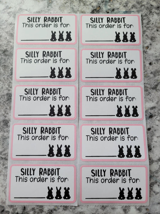 Silly rabbit this order is for Easter Stickers 50 OR 100 count