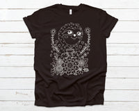 Sloth with flowers - white