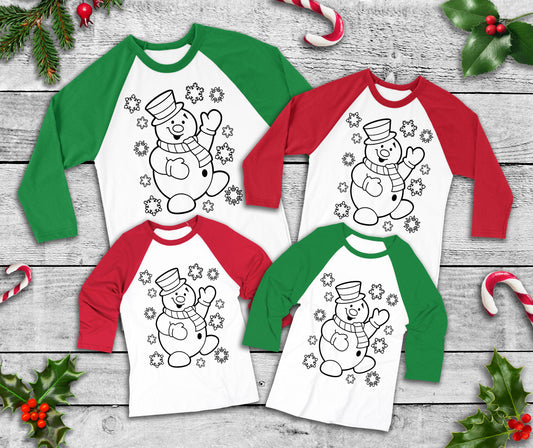 Snowman - Color in *Choose size from drop down menu*