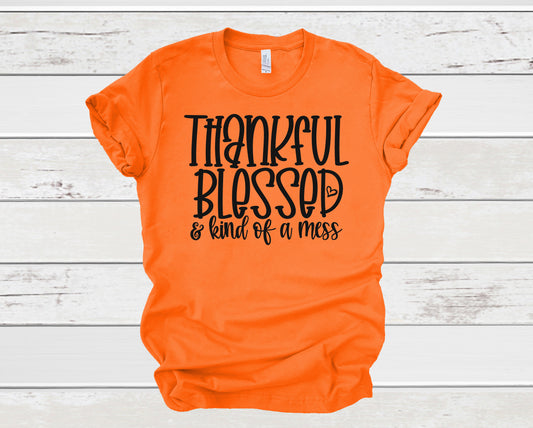 Thankful blessed and kind of a mess