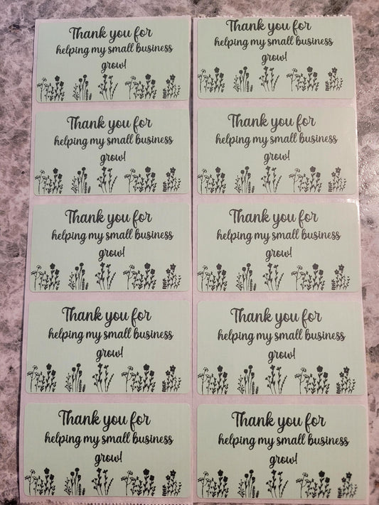 Thank you for helping my small business grow flowers 50 OR 100 count