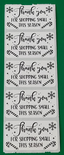 Thank you for shopping small this season Christmas 50 OR 100 count