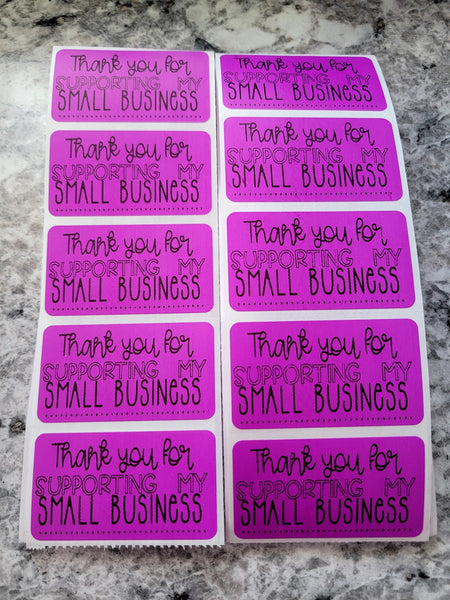 Thank you for supporting my small business 50 OR 100 count