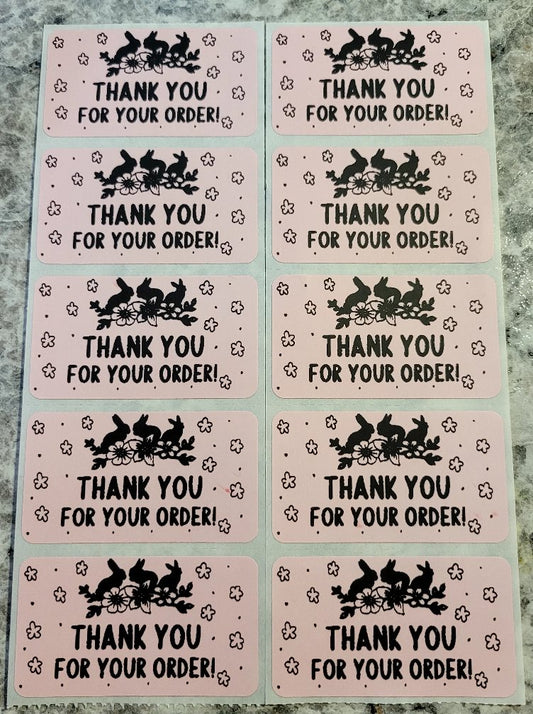 Thank you for your order Easter with bunnies 50 OR 100 count