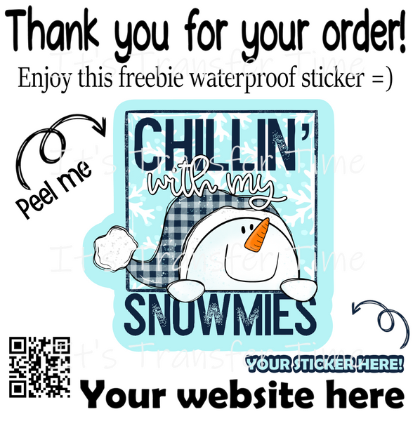 Custom thank you for your order with freebie CUSTOM sticker cut outs *Ships within 3-5 business days*