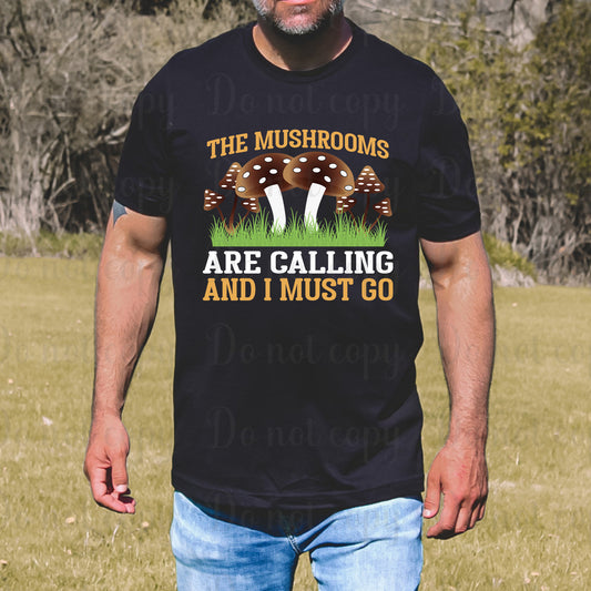 The mushrooms are calling and I must go orange and white *DREAM TRANSFER* DTF