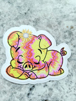 Tie dye pig Die cut sticker 3-5 Business Day TAT