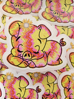 Tie dye pig Die cut sticker 3-5 Business Day TAT