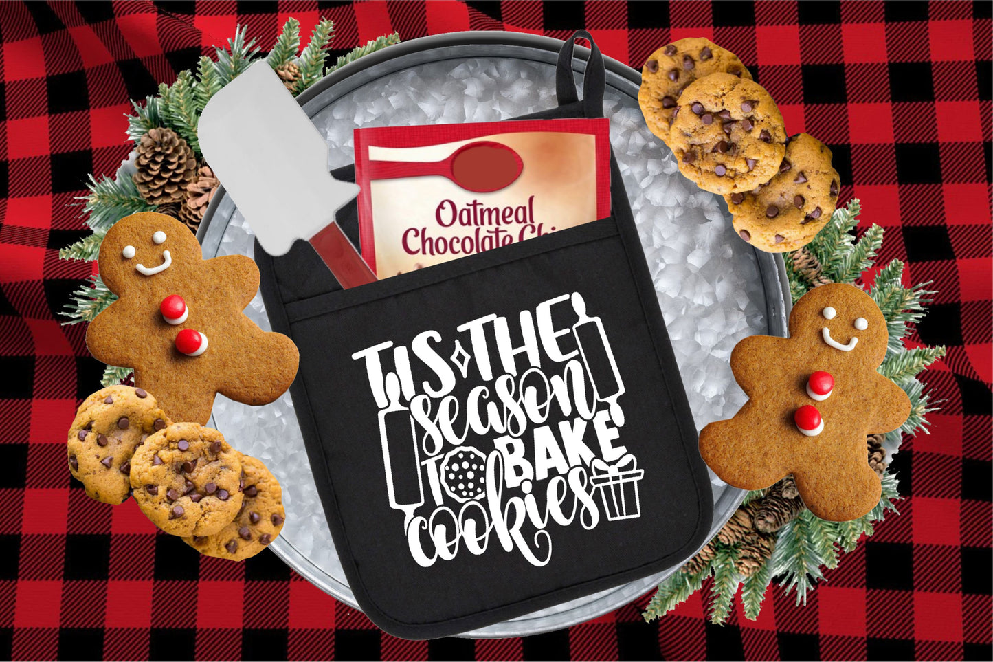 Tis the season to bake cookies - Pot holder size