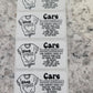 T Shirt care instruction Stickers 50 OR 100 count