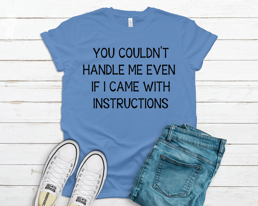 You couldn't handle me even if I came with instructions